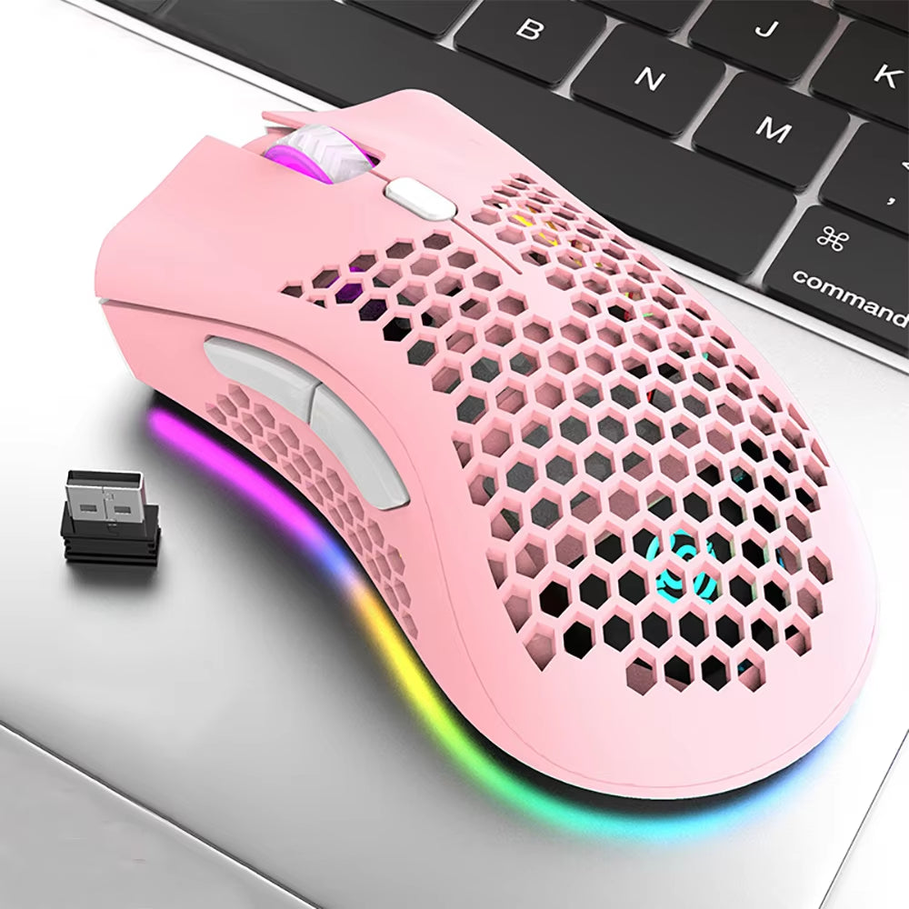 BM600 Wireless Mouse Luminescent Desktop Computer Laptop Universal Rechargable Lightweight Ergonomics Game E-Sports Mouses